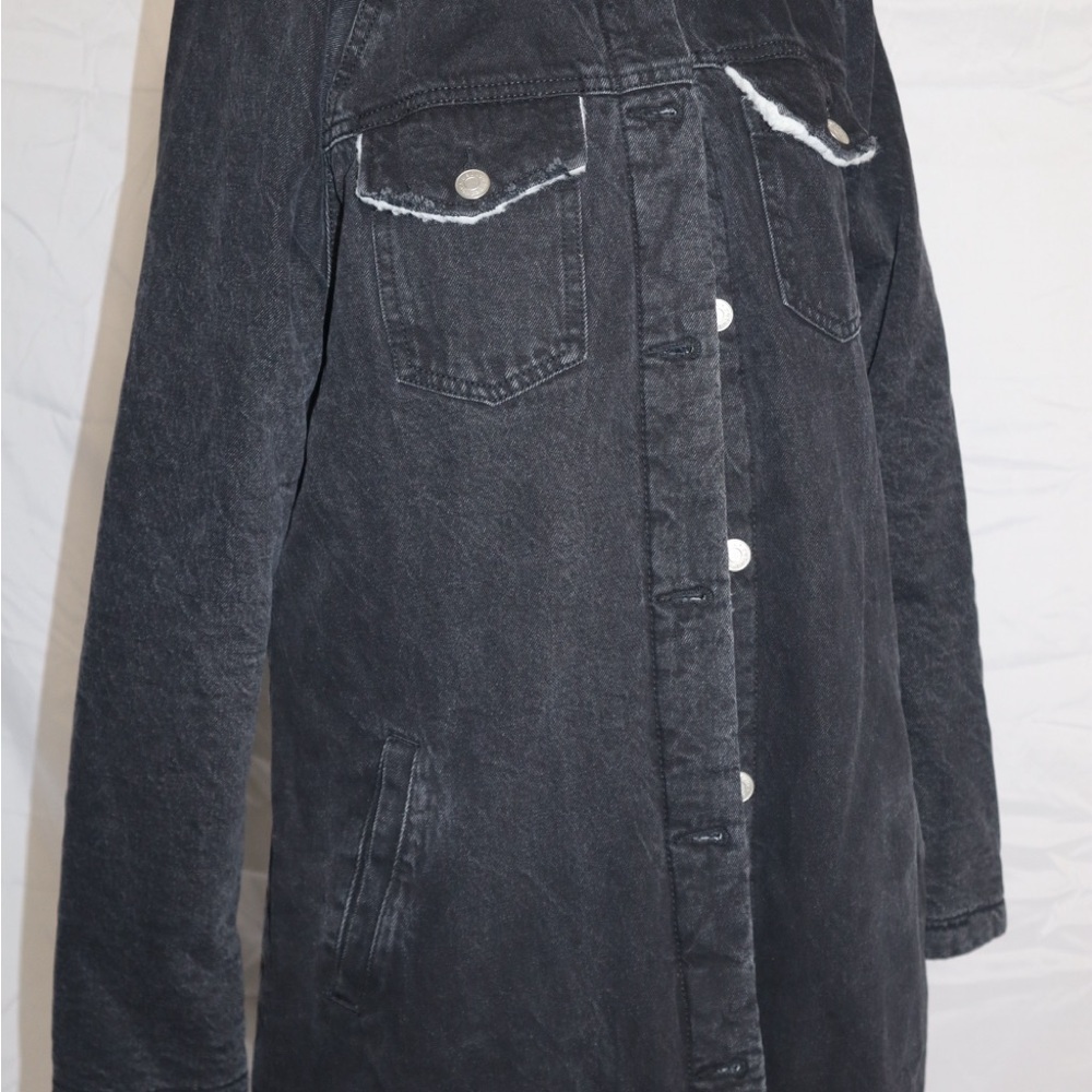 Refuge Black Jean Jacket with White Accents
